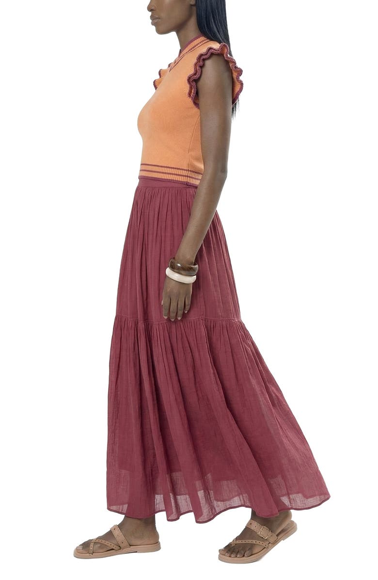 AREA STARS Pia Pintuck Skirt, Alternate, color, Berry