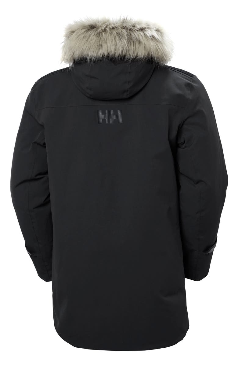 Helly Hansen Varanger Waterproof Faux Fur Trim Down & Feather Fill Parka, Alternate, color, 