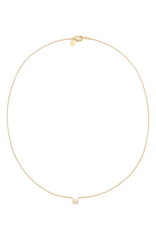 Petit Moments Call Me By Your Name Initial Pendant Necklace In Gold - M