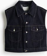 H&M Cropped Denim Waistcoat