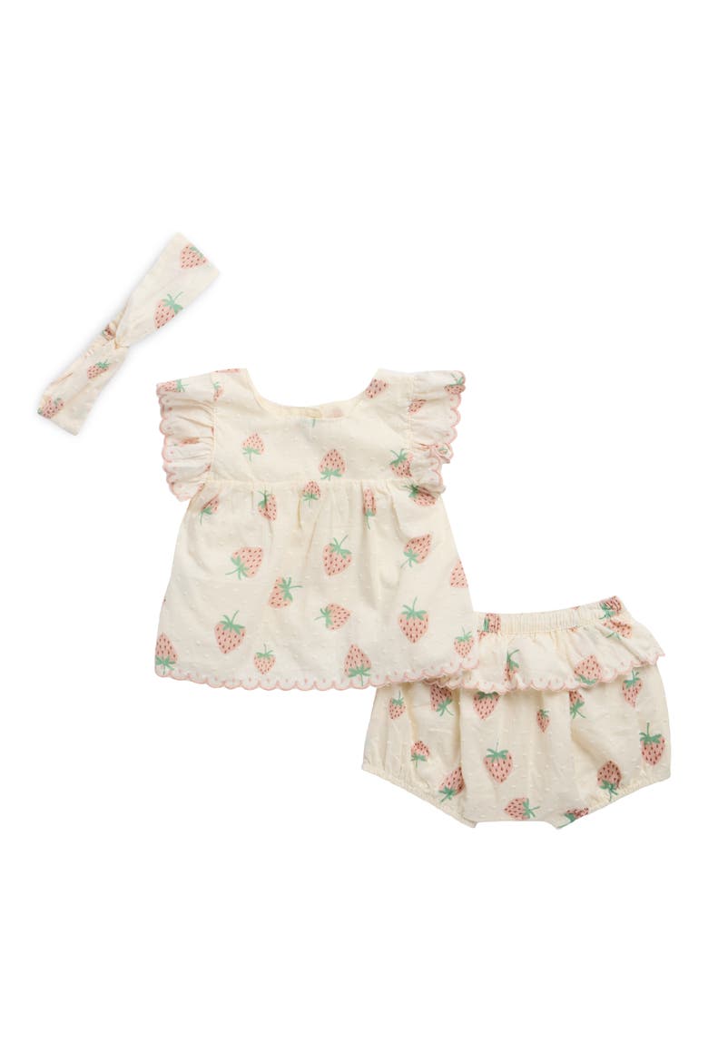 Cotton Top, Bloomers & Headband Set, Main, color, CRYSTAL GRAY