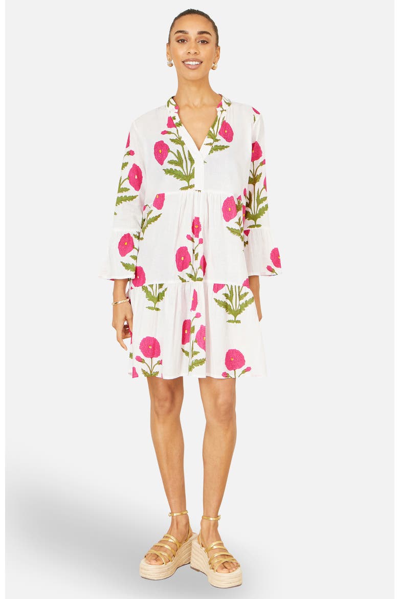 Cotton Tunic Dress, Alternate, color, White