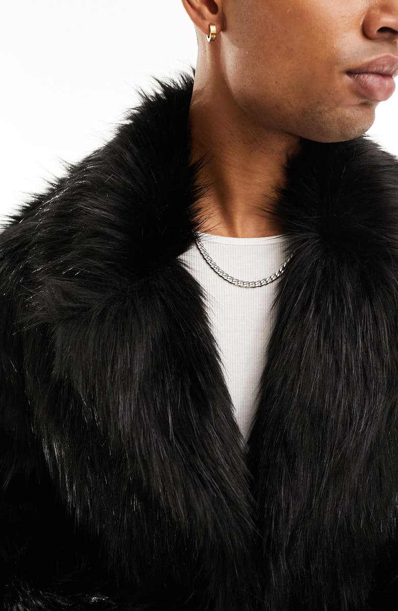 ASOS DESIGN Faux Fur Jacket, Alternate, color, 