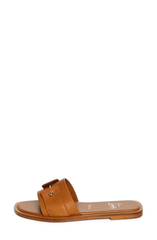Christian Louboutin Chambelimule Donna Slide Sandal In Terra