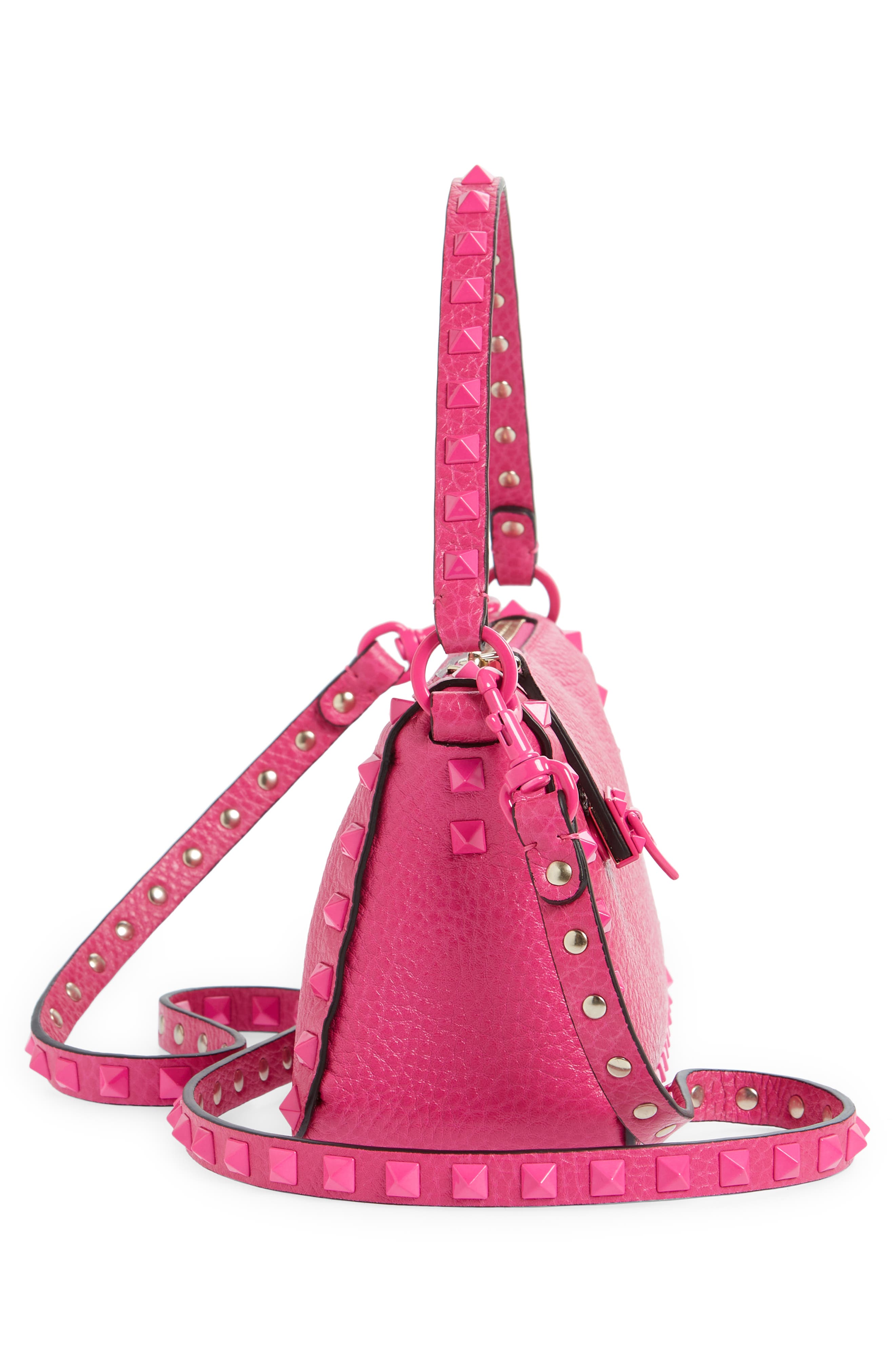 Valentino Garavani Small Rockstud Leather Shoulder Bag, Alternate, color, 