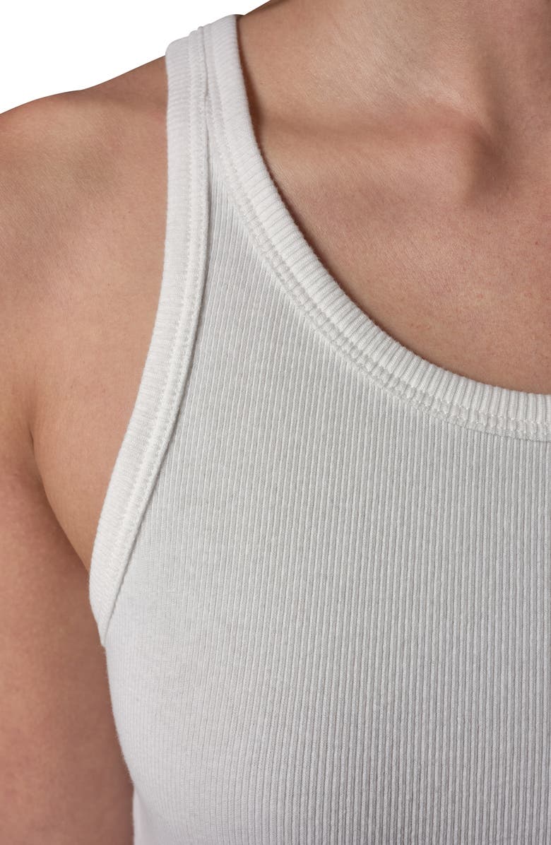 Donna Karan New York Rib Scoop Neck Tank, Alternate, color, Cream