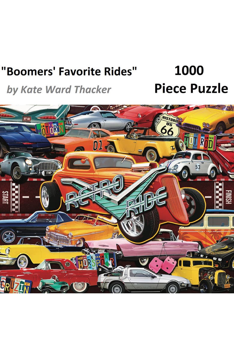 Boomer's Favorite Rides by Kate Ward Thacker 1000 Piece Puzzle, Alternate, color, Multicolored