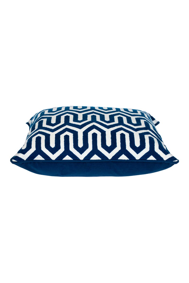 Machu Embroidered Throw Pillow, Alternate, color, BLUE