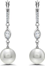 Christian Siriano New York Cubic Zirconia & Imitation Pearl Drop Earrings