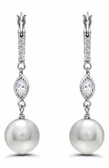 Christian Siriano New York Cubic Zirconia & Imitation Pearl Drop Earrings