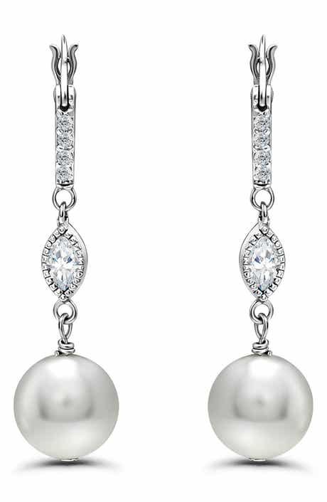 Christian Siriano New York Cubic Zirconia & Imitation Pearl Drop Earrings