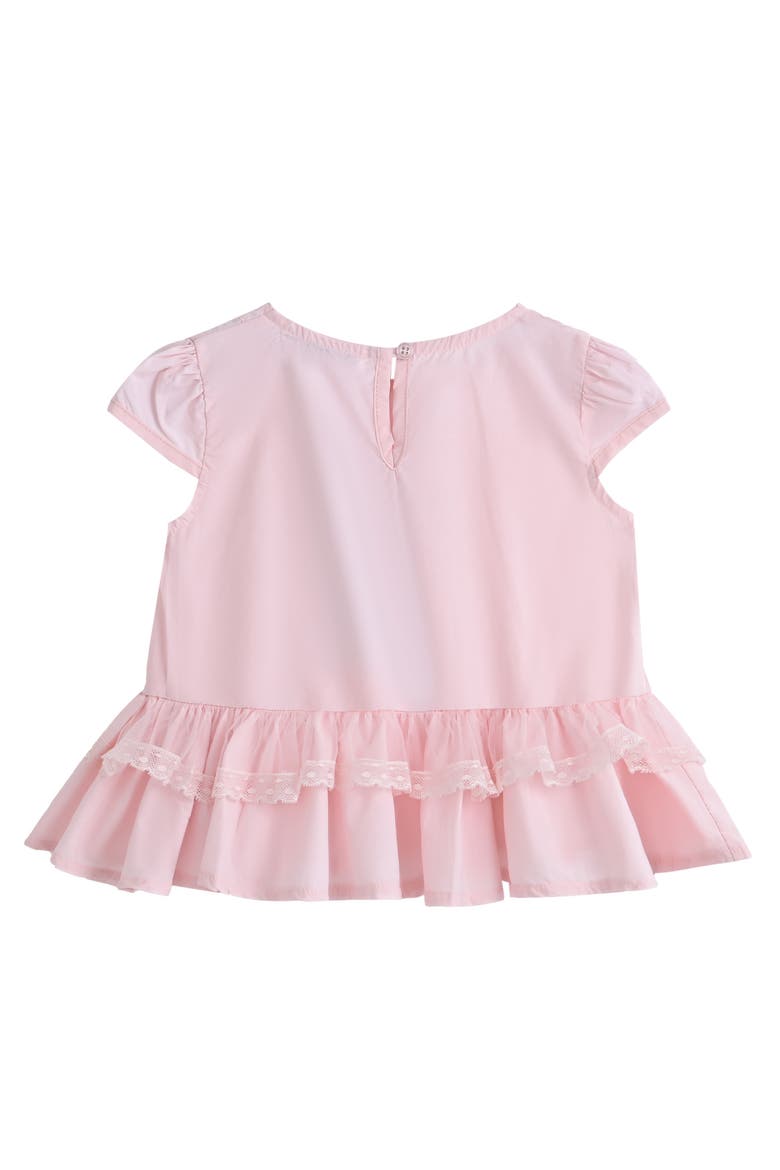 Lace Bow Short Set, Alternate, color, Pink