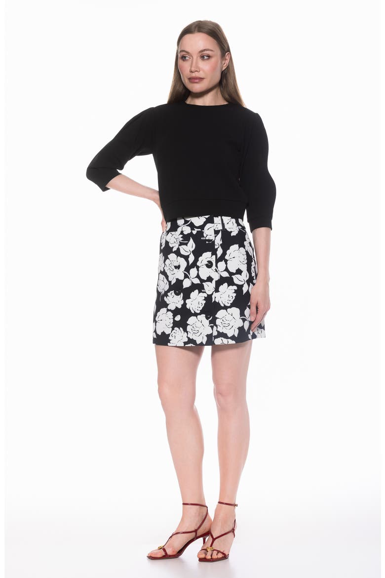 Bebe Three-Quarter Sleeve Sweatshirt, Alternate, color, BLACK