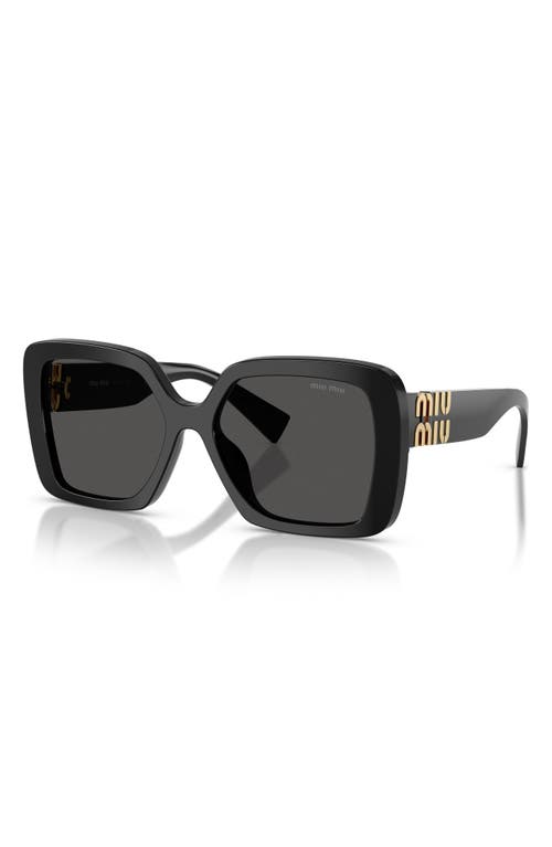 Miu Miu 56mm Butterfly Sunglasses In Black