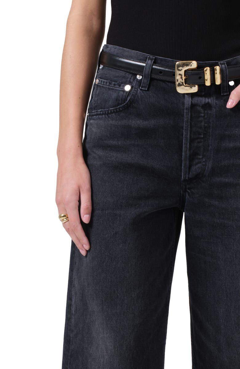 Citizens of Humanity Ayla Raw Hem High Waist Baggy Ankle Wide Leg Jeans, Alternate, color, Bronson