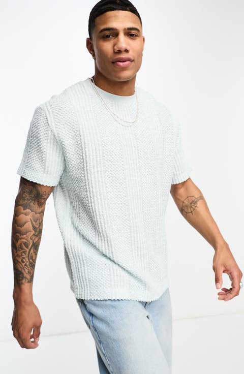 Relaxed Fit Cotton Blend Crewneck T-Shirt