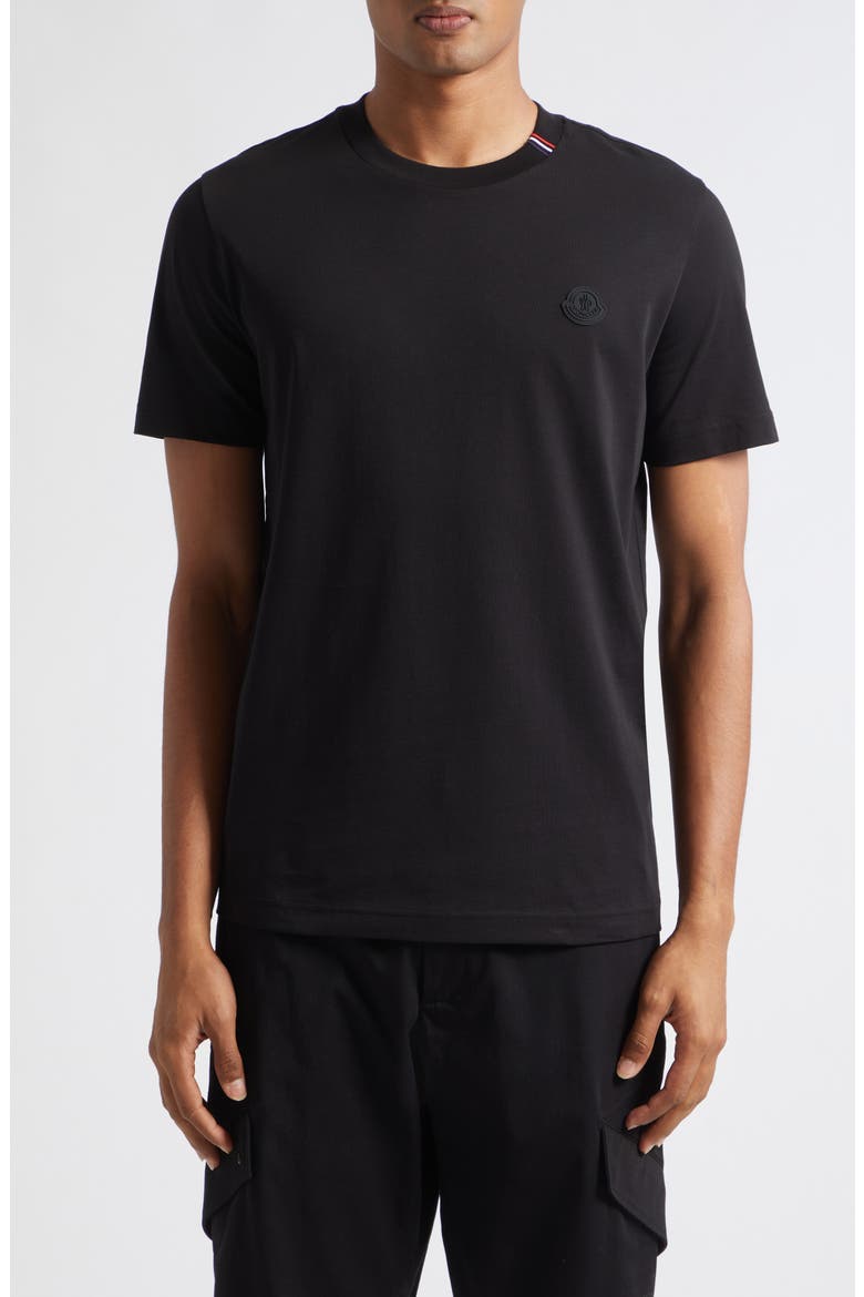 Logo Patch T-Shirt, Main, color, BLACK