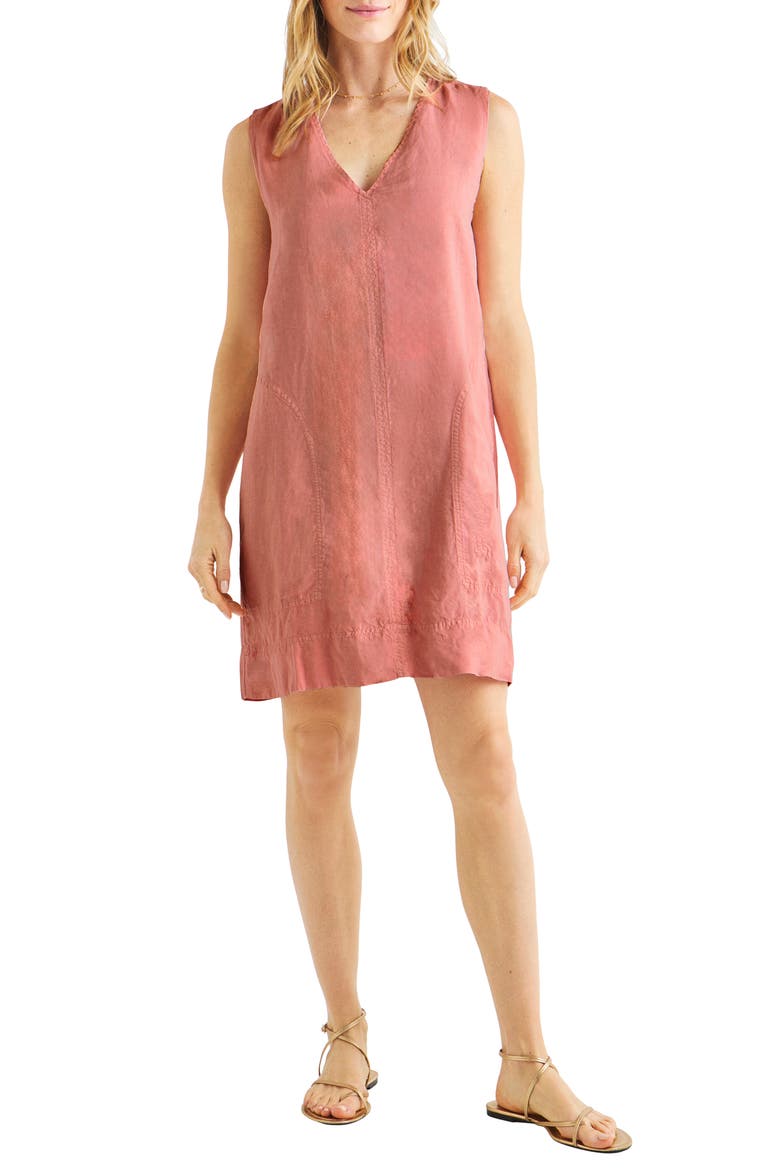 Dawson Linen Blend Minidress, Main, color, SUNSET
