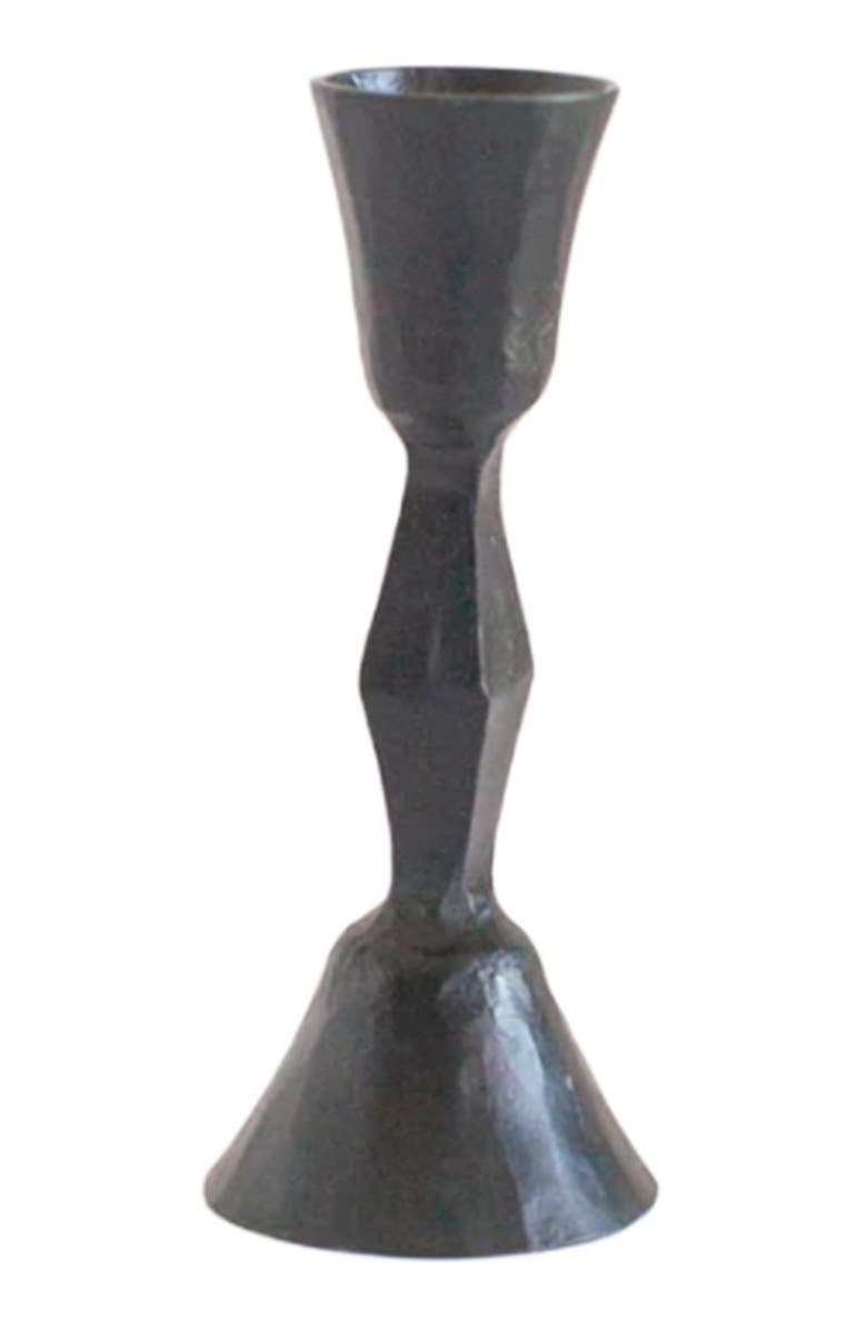 Creative Women Low Diamond Hand-Forged Iron Candle Stand - Set of 2, Alternate, color, Black