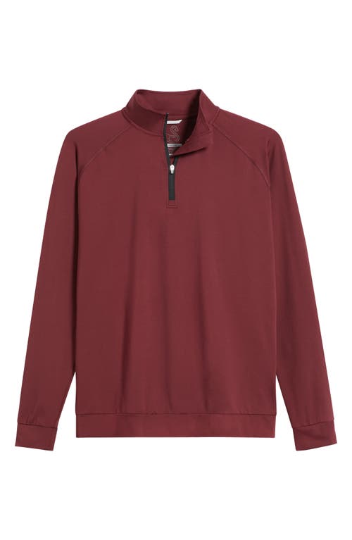 Swannies Colt Quarter Zip Golf Pullover In Maroon