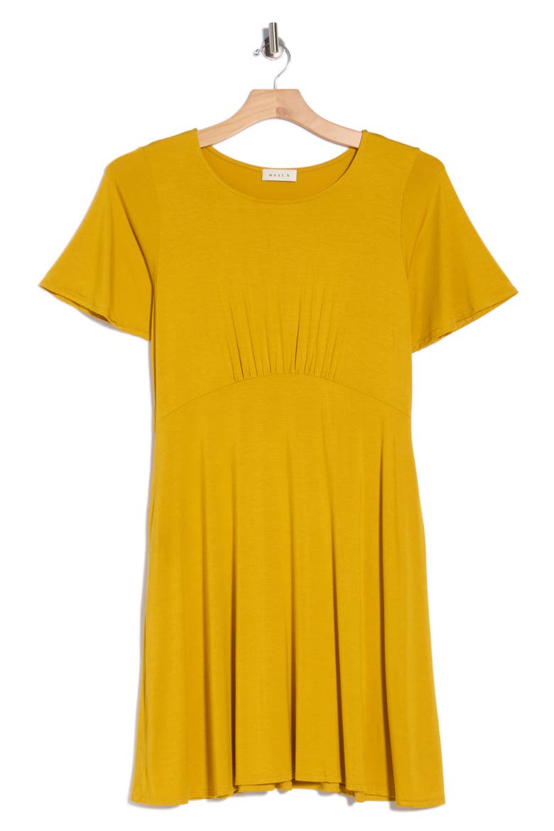 Empire Waist Flutter Sleeve Dress, Alternate, color, MANGO