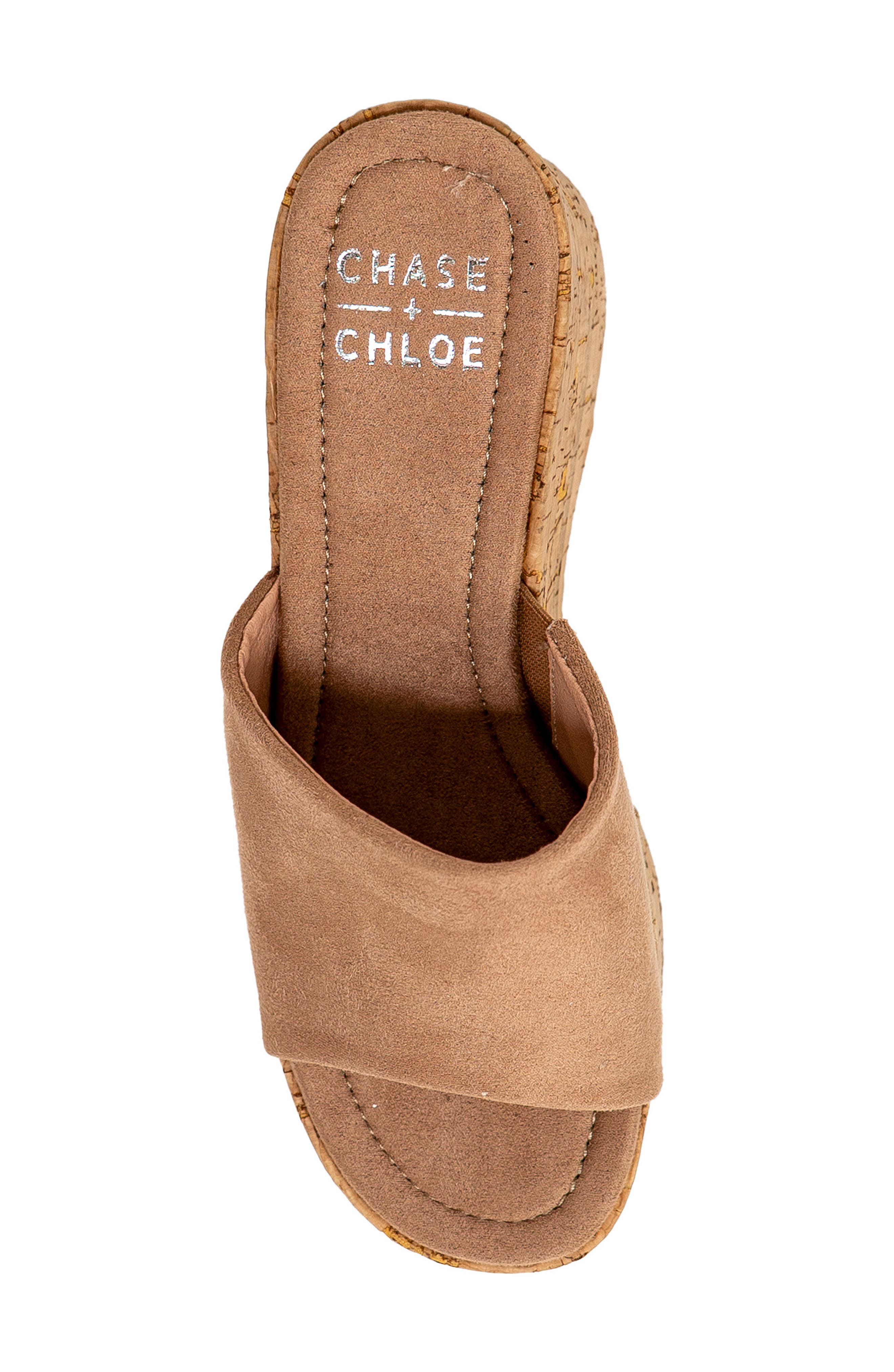 Rita Open Toe Cork Platform Wedge Sandal, Alternate, color, NUDE SUEDE
