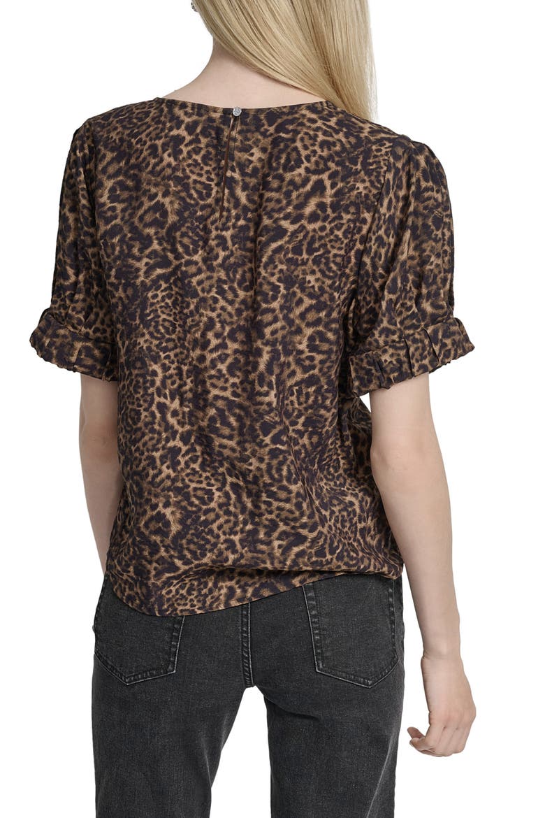 Abstract Zebra Print Voile Top, Alternate, color, COMPACT CHEETAH