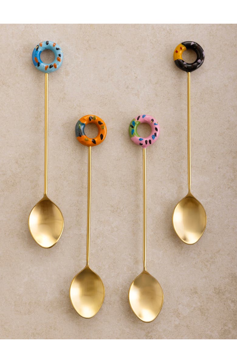 GAURI KOHLI Bursa Teaspoons, Set of 4, Main, color, Multicolored