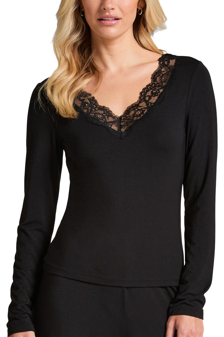 Pajama Set, Alternate, color, Black