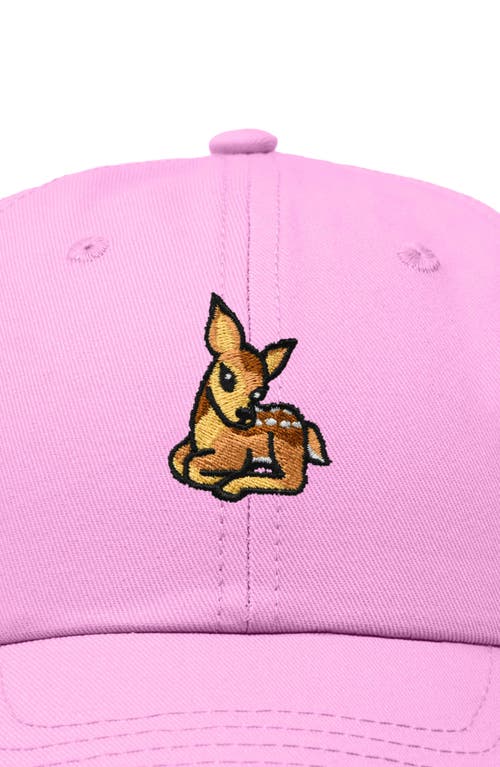 Dalix Fawn Embroidered Outdoor Cap In Light Pink