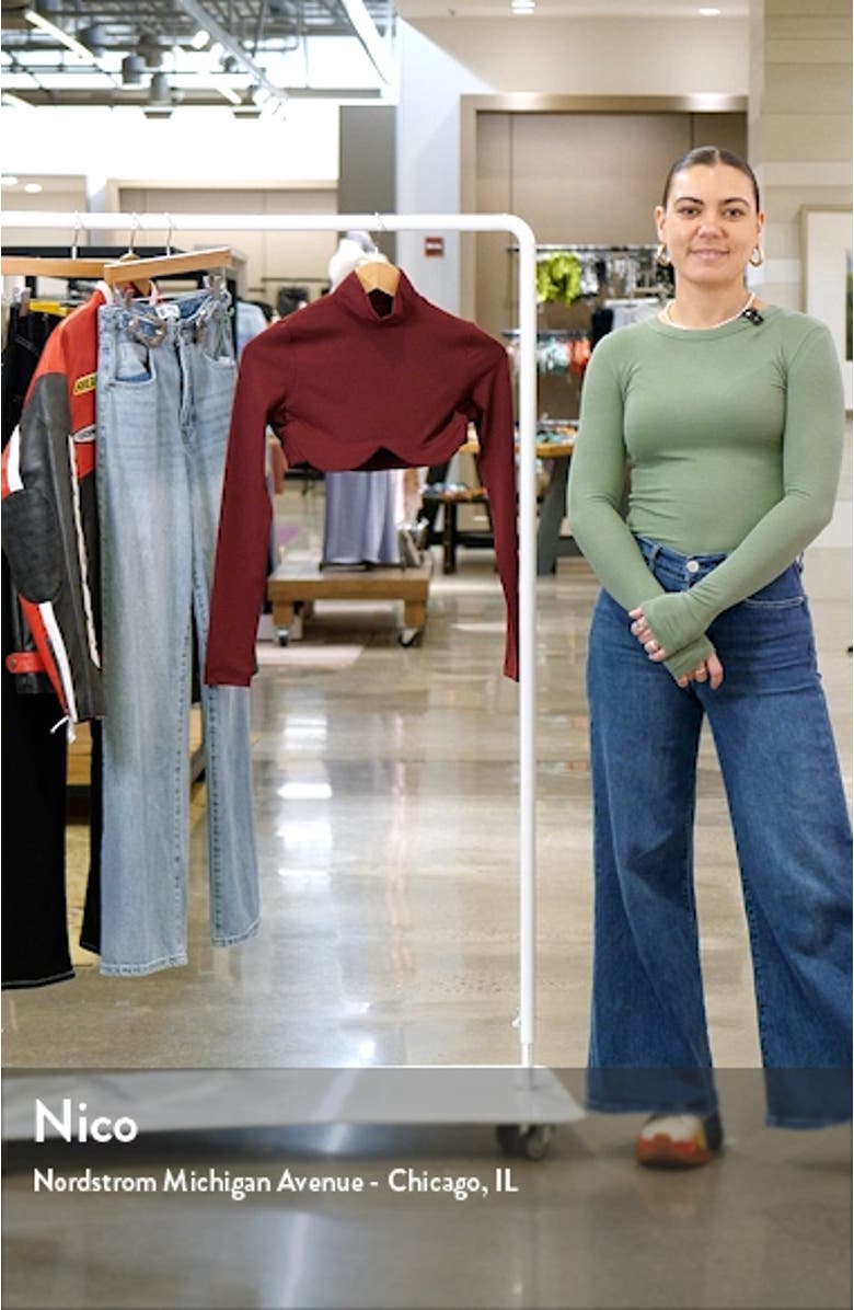 Underwire Mock Neck Crop Top, sales video thumbnail