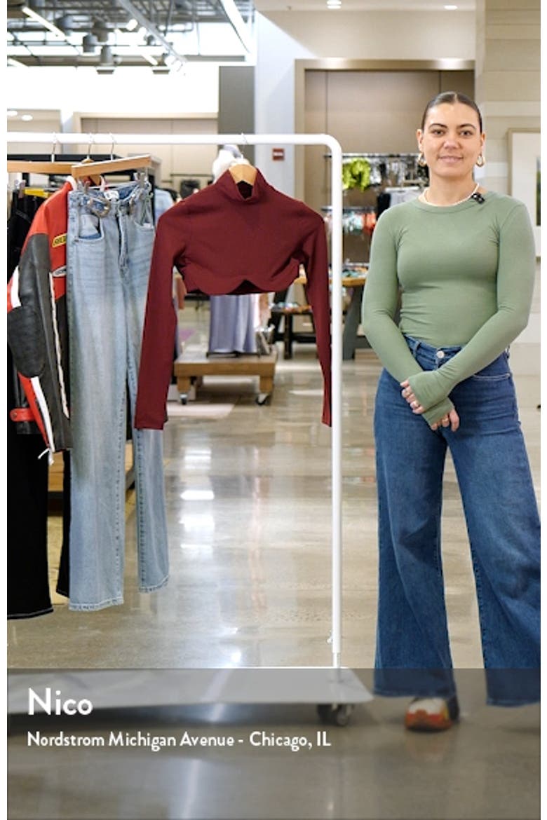 Underwire Mock Neck Crop Top video