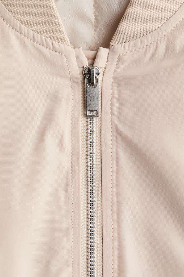 Padded Bomber Jacket, Alternate, color, Light beige