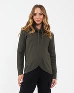 Ripe Maternity Cassie Cross Over Nursing Knit Khaki