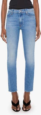 MOTHER The Dazzler Mid Rise Slim Straight Jeans