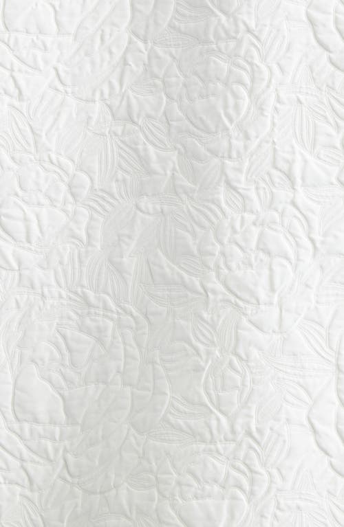 Sandy Liang Ascher Jacquard Quarter Zip Top In White