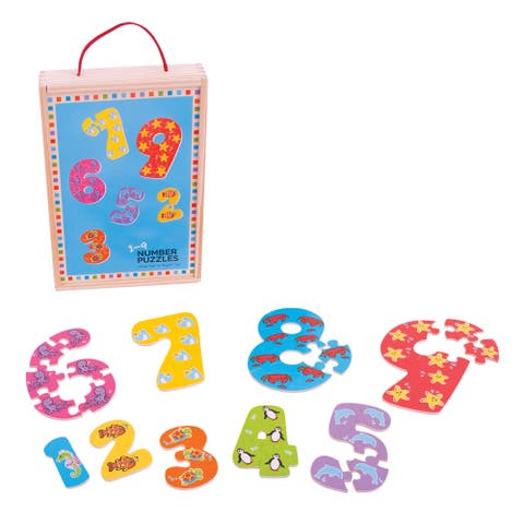 19 Number Puzzle, Wooden, 45Pcs, Educational Toy, Toddlers & Kids