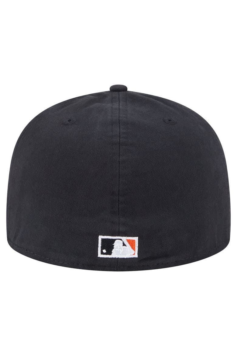 Men's New Era  Black Baltimore Orioles Championship Side Flag A-Frame 59FIFTY Fitted Hat, Alternate, color, Black