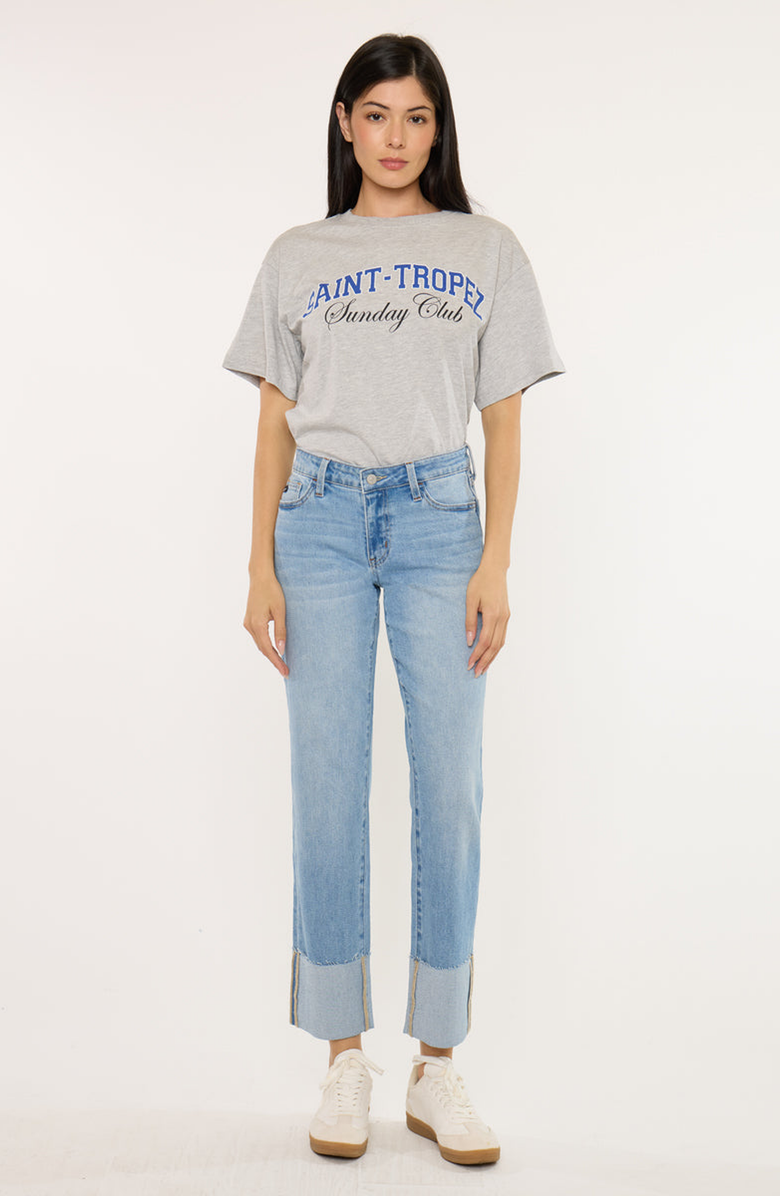 KanCan Tiffany Essentials Low Rise Straight Jeans, Main, color, Medium Light