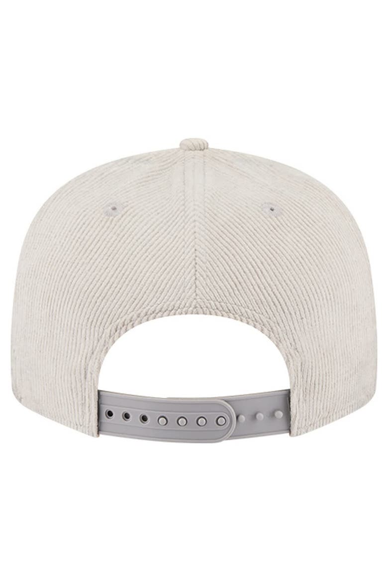 Men's New Era Gray Pittsburgh Steelers Cord Rope Corduroy 9FIFTY Snapback Hat, Alternate, color, Gray