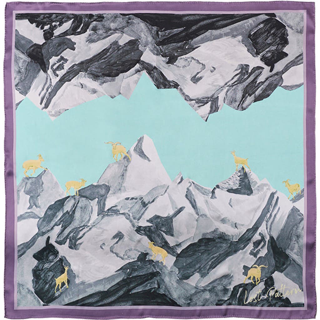 Lost Pattern Nyc "himalaya" Large Silk Scarf In Multi