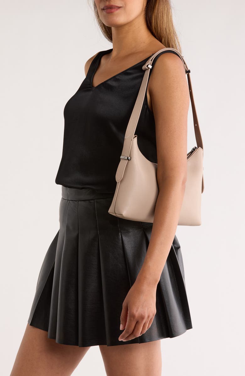 BCBG Metal Keeper Strap Shoulder Bag, Alternate, color, Taupe