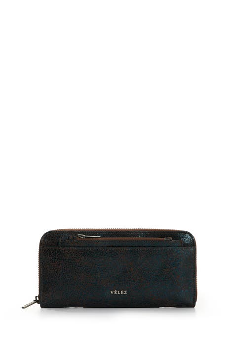 Folia Leather Checkbook Wallet