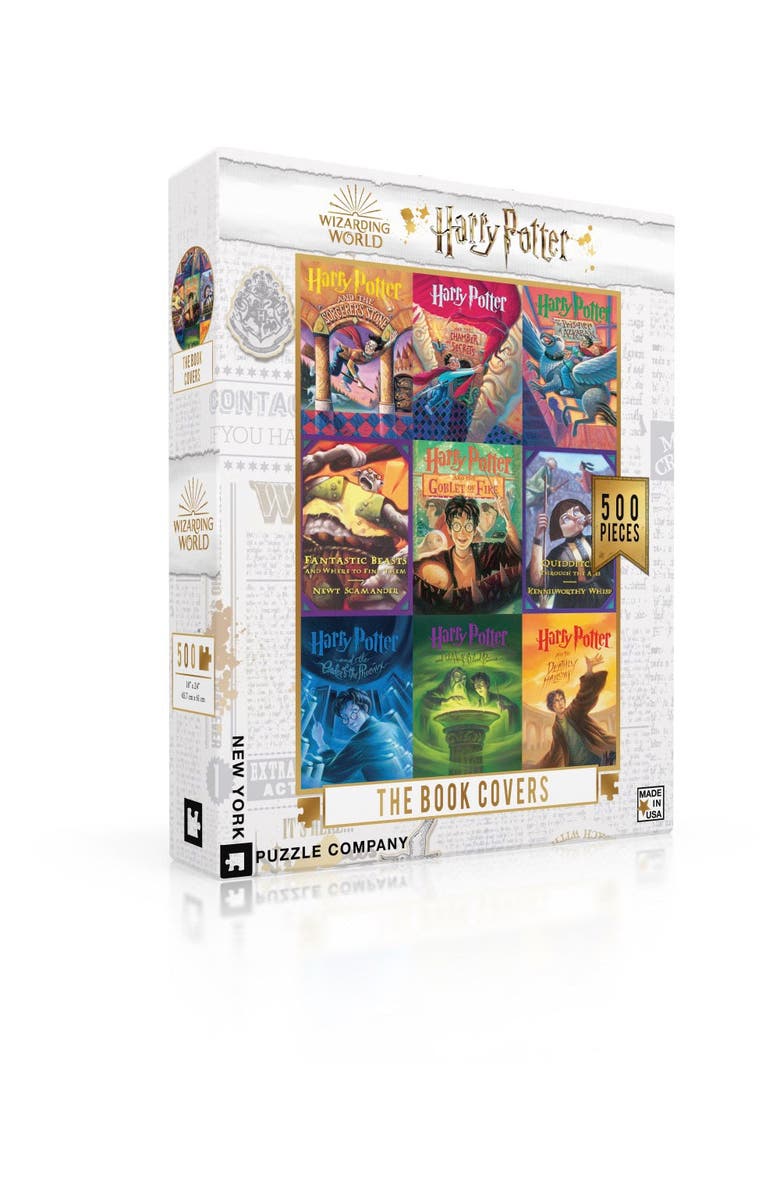 NEW YORK PUZZLE COMPANY Book Cover Collage 500 Piece Puzzle, Alternate, color, NO COLOR