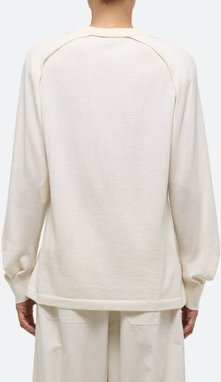 Crewneck Wool & Silk Sweater & Shrug