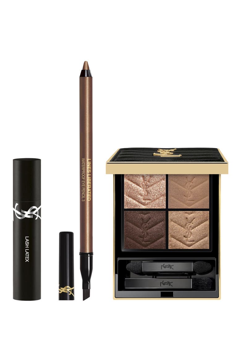 Brown Look 3-Piece Eye Set Eyeshadow, Eyeliner & Mascara Makeup Gift Set $122 Value, Main, color, NO COLOR