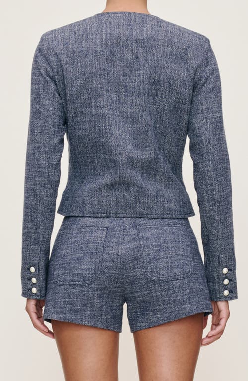 Dl1961 Ceia Crop Cotton & Wool Jacket In Blue