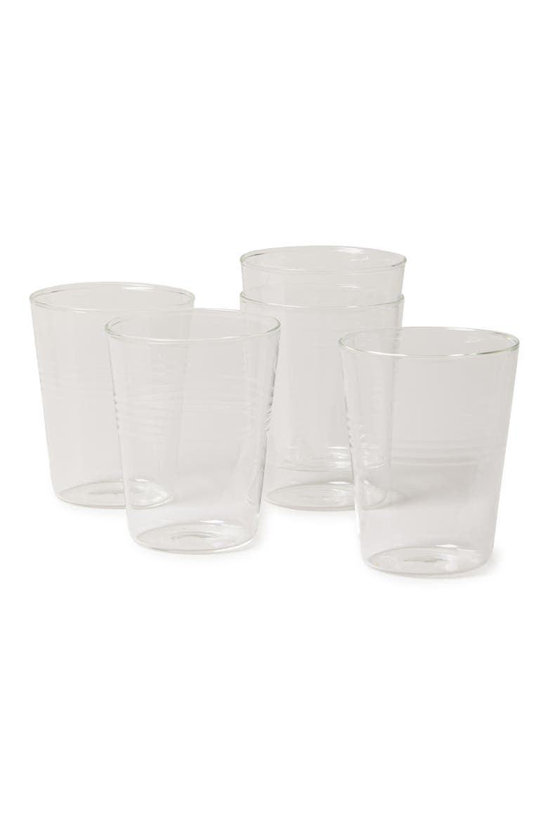 Large Set of 6 Drinking Glasses, Main, color, CLEAR