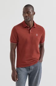 Brunello Cucinelli Cotton piqué polo shirt with logo