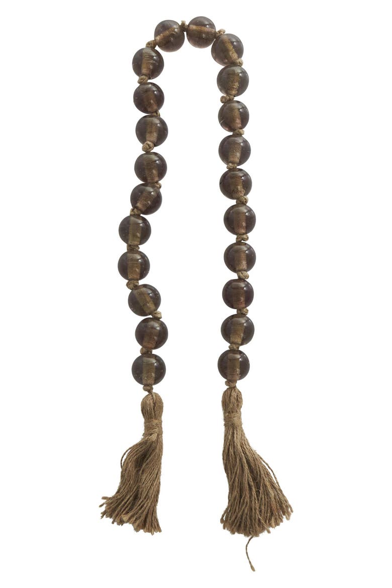 Bohemian Glass Beaded Tassel Garland, Alternate, color, DARK BROWN